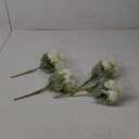 4 Bundles Silk Peonies Artificial Flowers, White Fake Peony Flowers for Centerpiece, Bulk Faux Peonies Bridesmaids Bouquet for Floral Arrangements Wedding Home Indoor Table Dcor