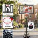 IGL Portable Basketball Hoop, 5.6-10FT Adjustable Basketball Goal System, 40/44 Inch Outdoor Basketball Hoop & Goals for Kids, Youth, and Adults in The Backyard, Driveway with PC Backboard