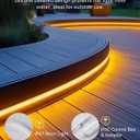 Neon Rope Lights, 16.4ft Smart RGB+IC LED Strip Lights with App & Remote Control, IP67 Waterproof Flexible Neon String Lights for Bedroom, Music Sync, DIY Multiple Modes for Wall Gaming Christmas Home