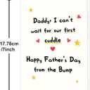 7 x Father to Be Fathers Day Card Gift from Bump, Funny Fathers Day Card for Dad to Be & Soon to Be Dad & Expecting Dads, Cute Fathers' Day Cards Gifts Decorations from Pregnant Wife