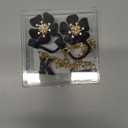 Straw Covers for Stanley Cup Accessories: Black Decorations for Stanley 30 oz & 40 oz Tumbler with Handle, Bling Letter Charms and Flower Silicone Straw Cap Topper, Trendy Stuff for Teen Girls & Women