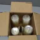 JOLLY CHEF 100 Pack 10 oz Gold Plastic Cups, Disposable Gold Glitter Cups, Clear Plastic Tumblers Perfect for Weddings, Christmas & Parties