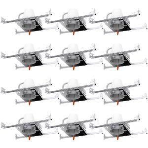 Sunco 12 Pack 4 Inch Can Lights Housing New Construction, Recessed Can Housing for Ceiling, Hard Wired, TP24 Connector, 120-277V, Air Tight Steel, IC Rated, Easy Install UL