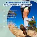 Graduated Compression Socks for Women&Men 20-30mmhg Knee High Socks Travel Hiking Running Stocking (Large-X-Large, 12-6 Pairs Animal Series04)