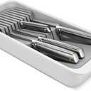 Joseph Joseph DrawerStore 2-Tier Knife Kitchen Drawer Organizer, Holds up to 11 Knives, Disassembles for Easy Cleaning, Recycled Plastic (Compact)