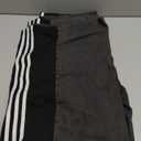 Angsuttc Womens Jeans with Patchwork Stripes High Waisted Stretchy Denim Color Block Straight Wide Leg Trendy Jean (Large, Black Black)