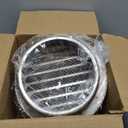 6'' Exhaust Vent Dryer Vent, Hon&Guan Exhaust Vent Soffit Vent 6 Inch Stainless Steel Wall Vent for HVAC System (Silver)