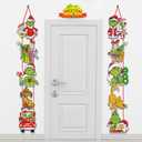 11Pcs Large Funny Christmas Door Decorations Kit, Christmas Sign Banner for Xmas Home School Office Decor