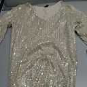 COOAN Wedding Guest Cocktail & Formal Dresses for Women - Lace Sequin Prom Evening Dress (Beige, M)