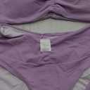 ANRABESS Bathing Suit for Women Tummy Control Bikini Set 2025 Beach Front Ruched Mid Waist Swimsuit with Adjustable Straps S