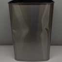 Ninestars Automatic Touchless Motion Sensor Rectangular Trash Can 13.2 Gallons, 50L, Silver, 13 Gal. 50 L, Silver Trim