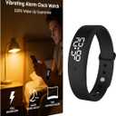 Vibrating Alarm Clock Watch for Heavy Sleepers, Silent Wake Up Bracelet & Smart Wristband, Wearable Vibration Wrist Alarm, Non-Audible Sleep Wristband for Men & Women