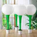 Chunful 4 Sets 26 Inch Golf Centerpieces Party Table Decorations Include 4 Ball Paper Flowers 4 Golf Tees and 1 Roll Double Sided Tape for Sport Themed Birthday Party Decor Supplies(Green,White)