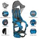WIPHA Hiking Backpack Carrier, Lightweight Toddler Shoulder Carrier with Sun Shade, Foldable Frame, Breathable Mesh Backrest, Toddler Hiking Backpack for Kids 6 Months to 2 Years Old