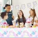 2 x Unicorn Birthday Party Decorations for Girl - Purple Pink Theme Balloon Set, Rainbow Balloons With Heart and Star for Baby Shower Kids Supplies (Multi)