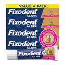 Fixodent Ultra Max Hold Secure Denture Adhesive Cream for Full and Partial Denture Wearers, 2.2oz (Pack of 4)