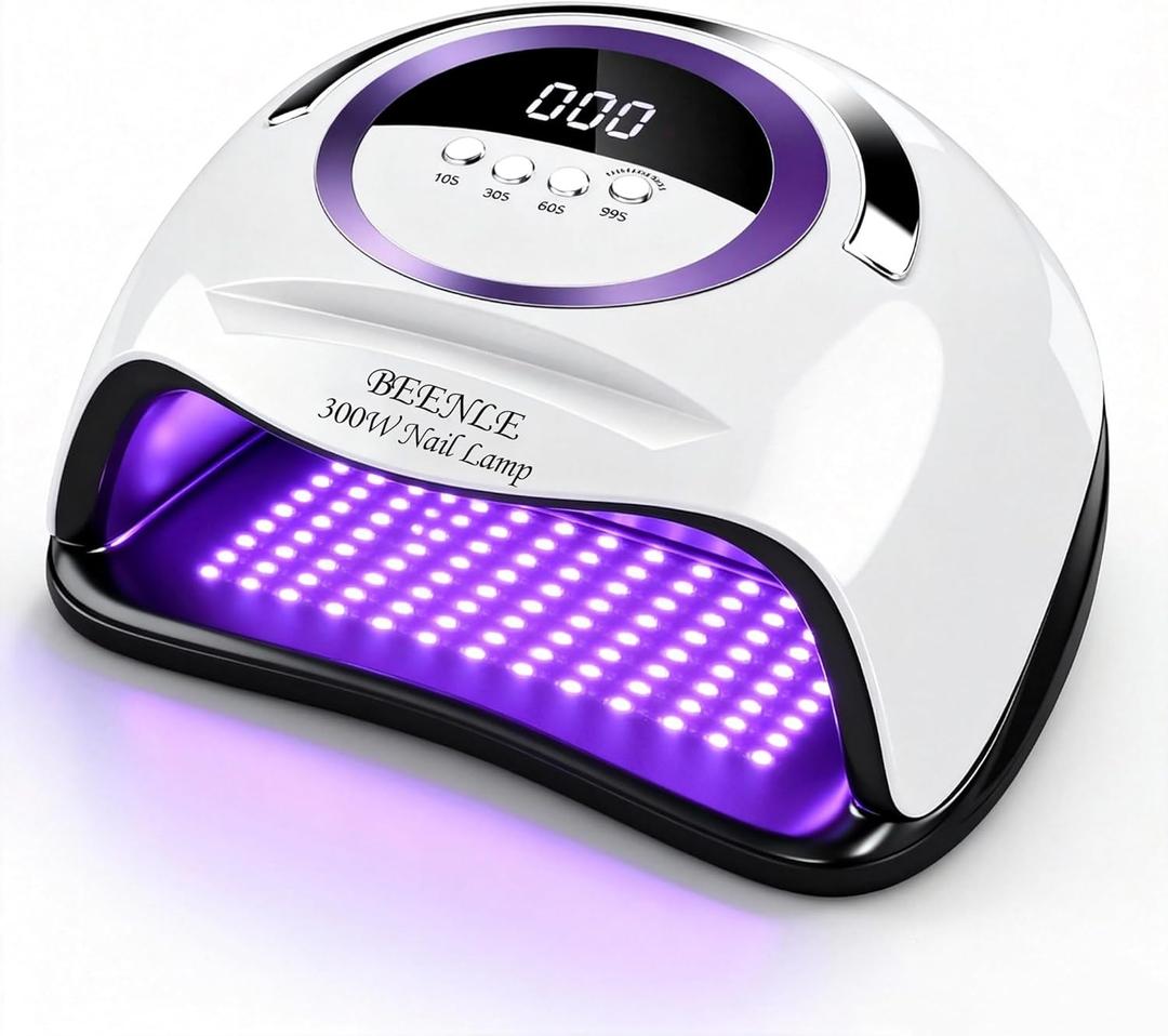 300W Nail Lamp Gel Nail Lamp Nail Dryer UV Lamps with 72 Led Beads for Gel Nails, LED Nail Lamp with Automatic Sensor / 4 Timer Setting, Home and Salon