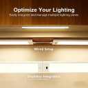 18 Inch Under Cabinet Lights Plug in, Wave Sensor LED Kitchen Lights Under Cabinet 5CCT Stepless Dimmable Counter Lighting, Aluminum Linkable Workbench Light Bar Over Sink 450LM 8W（NEW）
