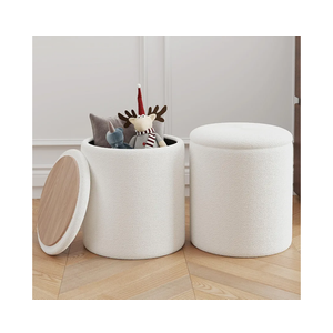 Ottoman Poufs with Storage, Set of 2 Soft Upholstered Vanity Stool,Multifunctional Ottomans Coffee Table Padded Seat Foot Rest for Living(White, Pack of 2) Ottoman Poufs with Storage, Set of 2 Soft Upholstered Vanity Stool,Multifunctional Ottomans Coffee Table Padded Seat Foot Rest for Living(White, Pack of 2)