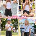 Custoneei Girls' Bermuda Shorts, Black, 9-10 Years