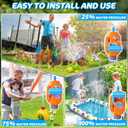 2 x Water Valve for Sprinkler Toys, Adjustable Water Flow Pressure Control Toy, New Creative Ways to Play, Kids Water Splash Pad & Sprinkler Accessories with 2M Hose for Fun Summer Outdoor Games