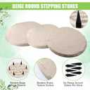 8 Pcs Garden Stepping Stones with Ground Stake Down Rubber Stepping Stones Outdoor 15.5'' Paving Garden Step Stones Decorative Walking Stones for Path Patio Lawn Yard Garden Pathway Pavers