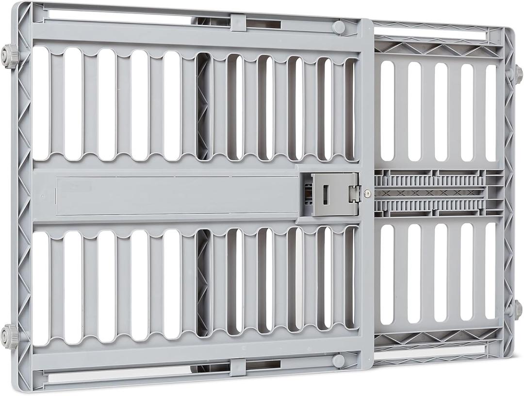 Amazon Basics Adjustable Wide 28.7–39.4", Dog Gates, Ideal for Small to Medium Breeds, and Senior Dogs, Dog Gates for Doorways and Stairs