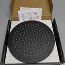 NearMoon Rain Shower Head, Ultra-Thin Design-Pressure Boosting, Awesome Some Experience, High Flow Stainless Steel Rainfall Head (10 Inch, Matte Black)