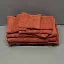 Bedford Home Ribbed Cotton 10 Piece Towel Set - Brick (27"x54"x0.25")
