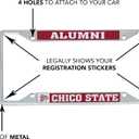 Desert Cactus Cal State Chico University California Car Accessories Wildcats Metal License Plate Frame and Tag Holder for Front or Rear of Car (Alumni)