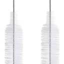Bottle Brush - Ideal for Cleaning Narrow Neck Swing Top Glass, Brewing, Wine, Beer, Soda, Spray, Kombucha Bottles (White+2PCS)