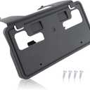 PC3Z-17A385-AA Front Bumper License Plate Frame Bracket Compatible with Ford F250 Super Duty F350 Super Duty F450 Super Duty 2023-2024 License Frame Holder Mounting Kit Black