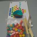 AISA Toddler Wooden Learning Montessori Toys for 4 Year Old  Wooden peg Board Bead Game Baby Rainbow Stacking Matching Counting Color Sorting Games for fine Motor Math Skills Boys and Girls