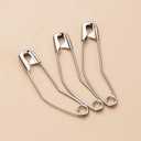 2 x vrupin 100pcs Stainless Steel Curved Safety Pins for Quilting, Safety Pins Bulk Metal Silver Sewing Pins Clothing Clips Tool Decorative Safety pins (2inch)