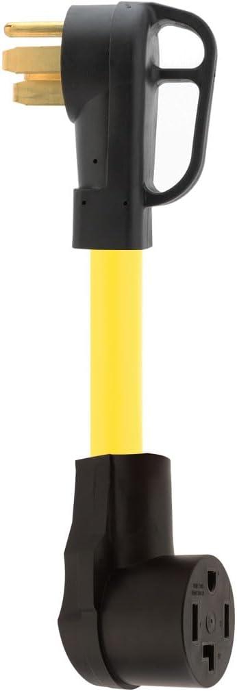 Heavy Duty 14-50P to 14-30R Adapter, 50Amp Male to 30Amp Female Power Cable, 14-50 to 14-30 Dryer Power Cord, L=1Foot