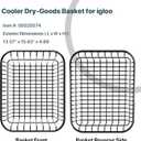 Dry Goods Wire Basket Replacement for Coolers, Compatible with Igloo 70/72/94 Qt Models, Cooler Storage Organizer