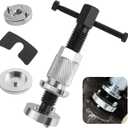 5PCS Brake Caliper Compression Tool Kit, Caliper Piston Compressor Tool Set with 3PCS Adapters,1PC Fixing Plate,1PC Rotating Mechanism, Brake Calipers Tools for Replacing Brakes Pads