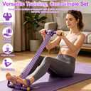 2026 New Pedal Resistance Band with Handles, Adjustable Detachable Multifunction Pedal Resistance Band, Thai Natural Rubber Tension Rope for Abs, Arms, Waist, Legs & Home Fitness