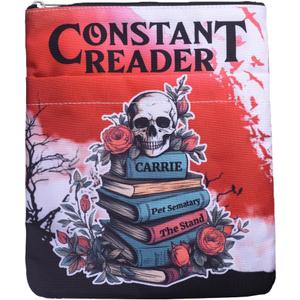 Fantasy Book Cover Markers for Reading, VELARIS Book Sleeve, Dark Fairytale Book Covers, Gifts for Men Women Book Lovers, Readers Sleeve Gift Paperback Book Cover with Zipper (Constant Reader)