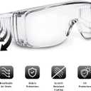 12 x Aqulius Over Glasses Safety Glasses & Safety Goggles - 12-Pack, Clear Polycarbonate - Anti-Fog & Scratch-Resistant Bulk Eye Protection for Sanding & Shooting - ANSI Z87+ Rated Side Shields