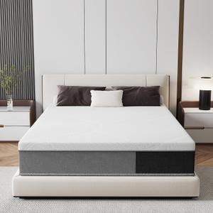 Twin 10 Inch Hybrid Mattress in a Box, Medium-Firm, Memory Foam with Individually Pocketed Coils, Zoned Support, Motion Isolation, CertiPUR-US Certified