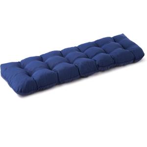 IPYNBAP Outdoor Bench Cushion, 48x18x5 Inch, Waterproof Bench Cushion for Outdoor/Indoor Furniture, Tufted Patio Bench Seat Cushion, Fade Resistant Outdoor Cushions for Porch Swing Couch, Navy Blue
