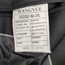 WANGYUE Mens Black Gold Button Blazer, Size XXL