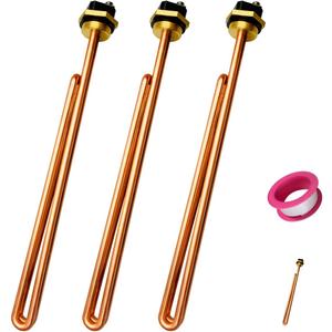 HE 90240 Heating Element, Replacement for EcoSmart ECO 18 27 36, 9KW 240V Water Heater Element for Electric Tankless Water Heaters, Screw-In,Copper (3)