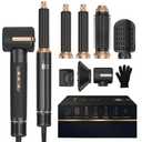 7 in One Hair Dryer Brush Blow Dryer Brush 110000 RPM Hot Air Brush Styler Auto Air Curler for Hair Curly Twist Multistyler Professional Ionic Travel Hair Styling Tool Air Styler
