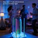 Music Sync RGB Ambient Light, App Controlled & Sound Reactive Audio Visual Lighting for Gaming Desk, Party & Desk Setup (Grey)