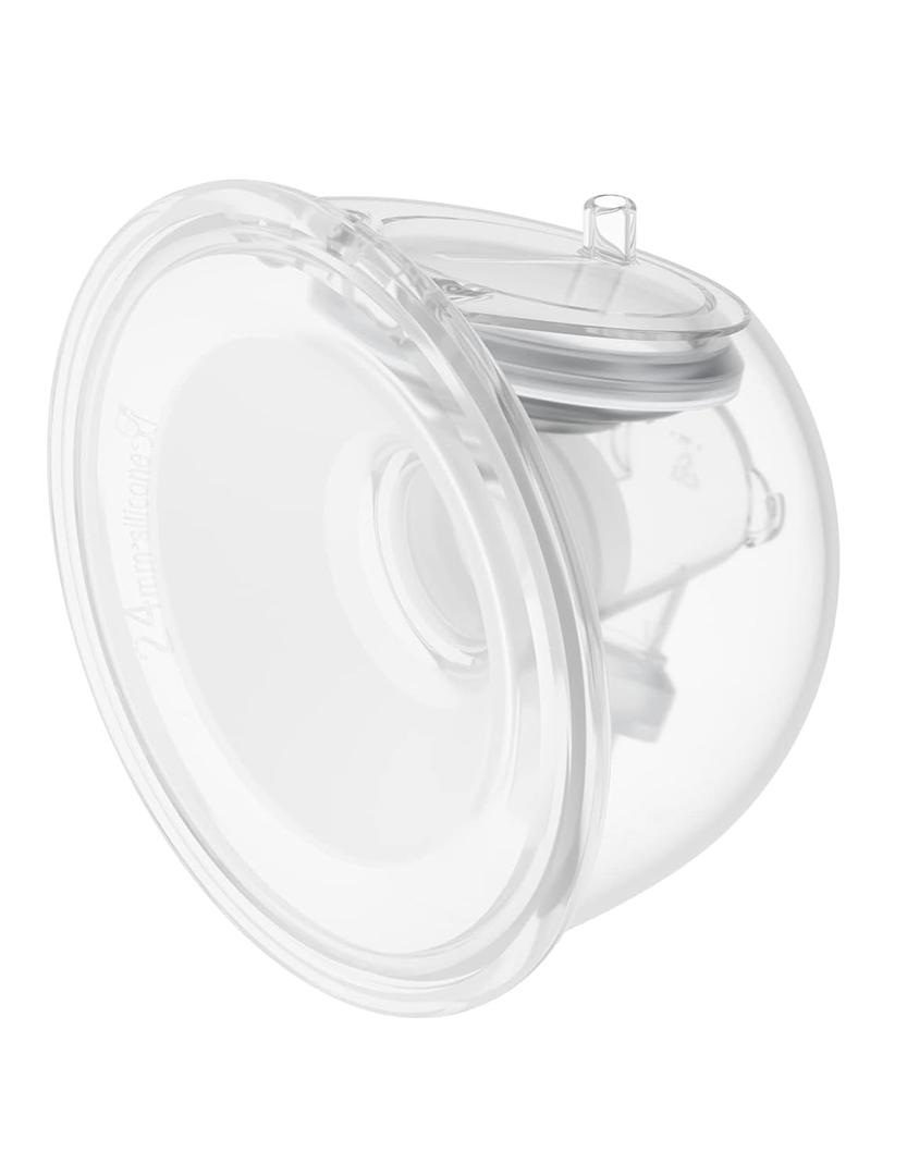 Momcozy Original S9 Pro/S12 Pro Replacement Accessories, Only Compatible with Momcozy S9 Pro/S12 Pro Breast Pump NOT for S9/S12 (Single-Sealed Full Set Collector Cup with 24mm Flange,180ml, 1 Pack) (SL Overall, Transparent)