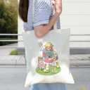 Canvas Tote Bag Bulk 24 Pack Sublimation Tote Bags, Lightweight Medium Reusable Grocery Shopping Cloth Bags for Heat Transfer Vinyl(13.7x15in)