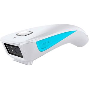 NETUM Upgraded Mini Wireless QR Barcode Scanner, 3 in 1 Bluetooth Portable Pocket Small 1D 2D Bar Code Reader, Automatic Fast, Precise scanning for POS, C850 White