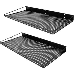 RedCall Heavy-Duty Wall Shelf, 2 Pack Garage Shelf Wall Mounted, 23.5" x 12" Large Wall Shelves for Garage, Laundry Room, Closet, Holds Up to 75 Lbs